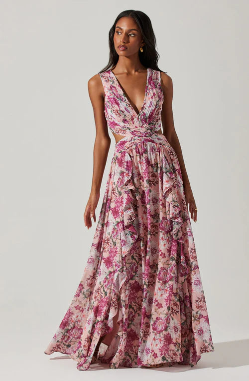 NOYA FLORAL MAXI DRESS