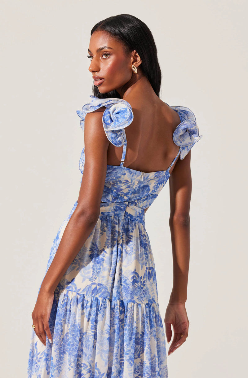 FRITILLARIA FLORAL MAXI DRESS