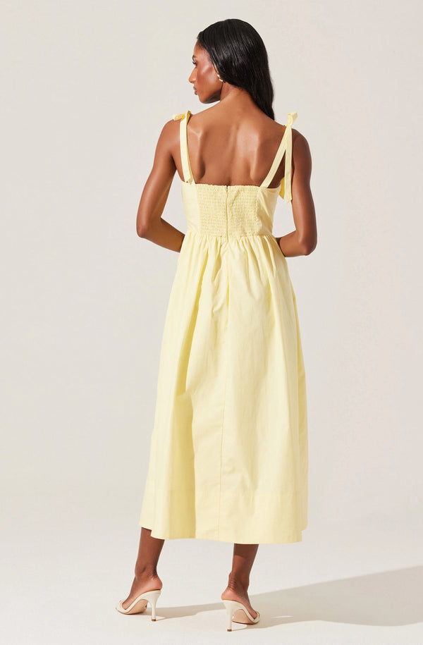 HELIA BOW FRONT MIDI DRESS