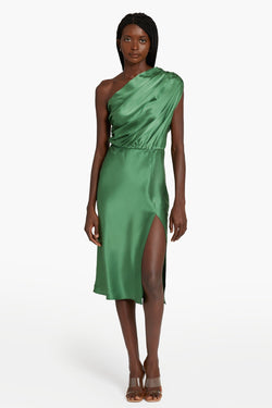DUPREE SILK MIDI DRESS
