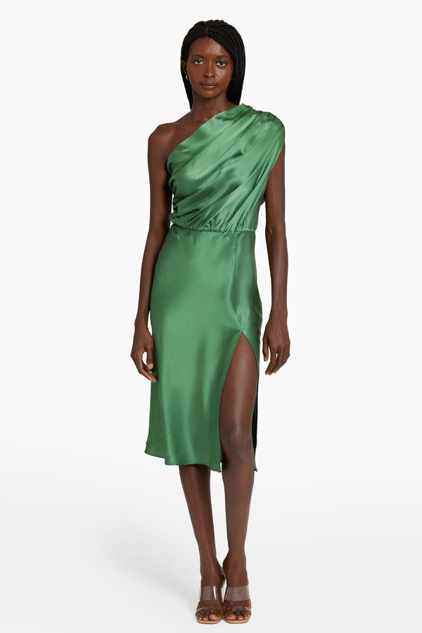 DUPREE SILK MIDI DRESS