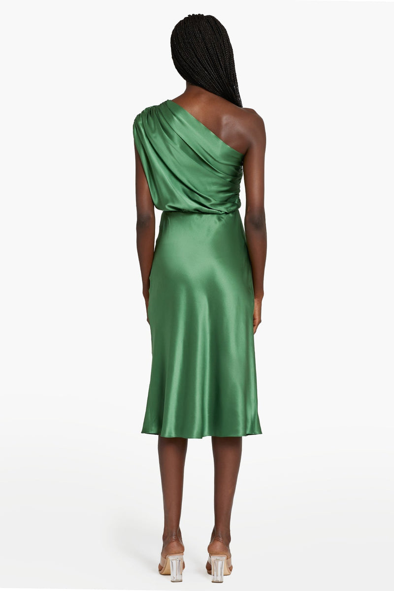 DUPREE SILK MIDI DRESS