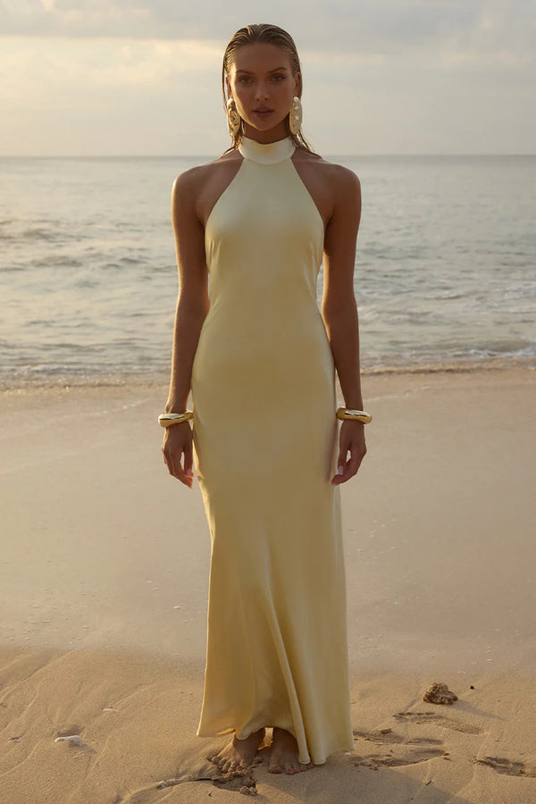 PRE-ORDER: BRIGITTE MAXI DRESS - LEMON