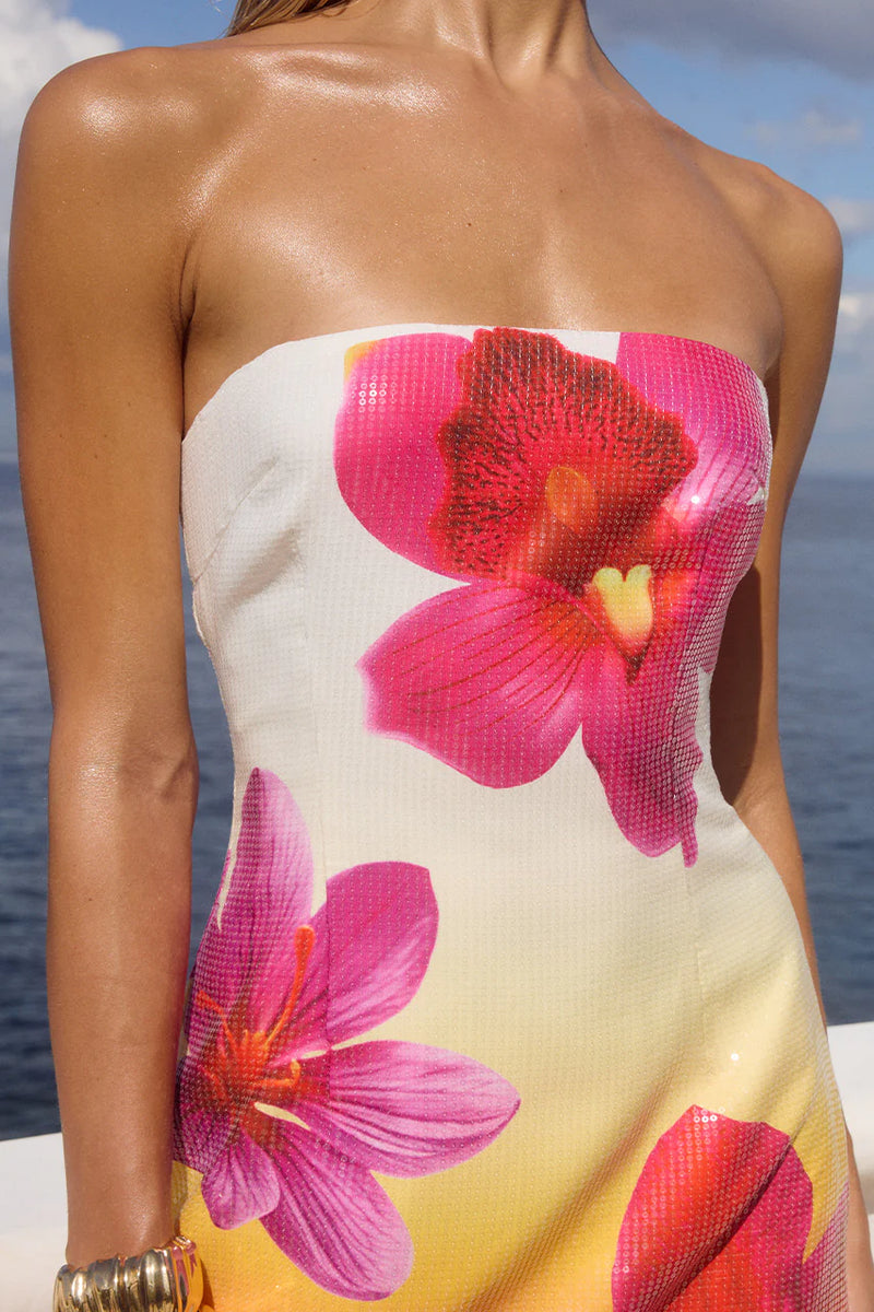 PRE-ORDER: IBIZA MINI DRESS - TROPICAL OMBRE