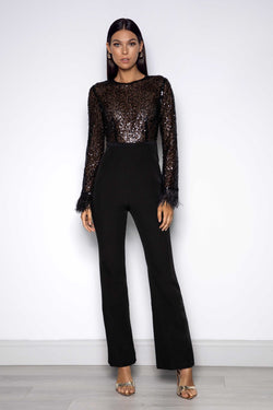 Sequin top jumpsuit shop
