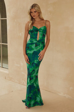 PRE-ORDER: MARLINI MAI DRESS - GREEN FLORAL