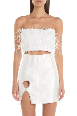HEATHER FEATHER TOP